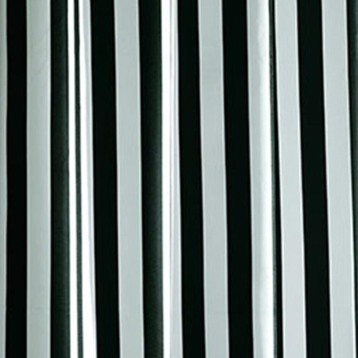 Commonwealth Outdoor Decor Coastal Stripe UV Protected Printed Top Panel With 8 Gun Metal Grommets - Black