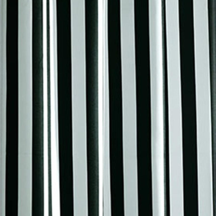 Commonwealth Outdoor Decor Coastal Stripe UV Protected Printed Top Panel With 8 Gun Metal Grommets - Black