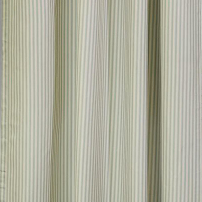 Commonwealth ThermaLogic Ticking Stripe 2-Piece Panel With 2" Header 3" Rod Pocket Sage