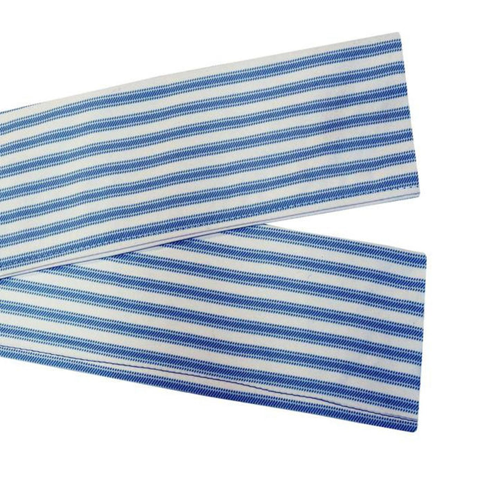 Commonwealth ThermaLogic Ticking Stripe Stylish Pinstripe Printed & Prescott Base 2-Piece Window Tieback - 44x3" Navy