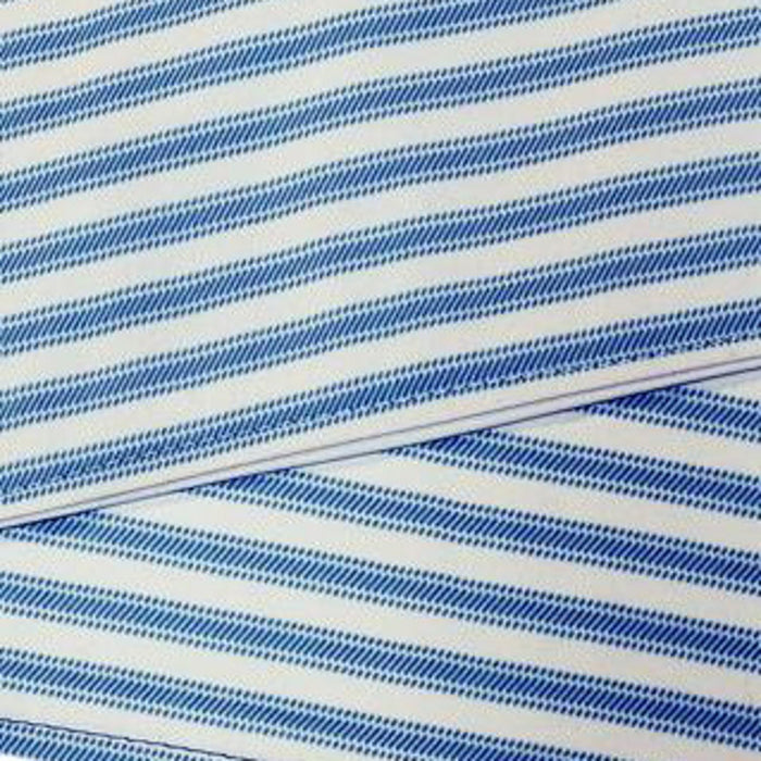 Commonwealth ThermaLogic Ticking Stripe Stylish Pinstripe Printed & Prescott Base 2-Piece Window Tieback - 44x3" Navy