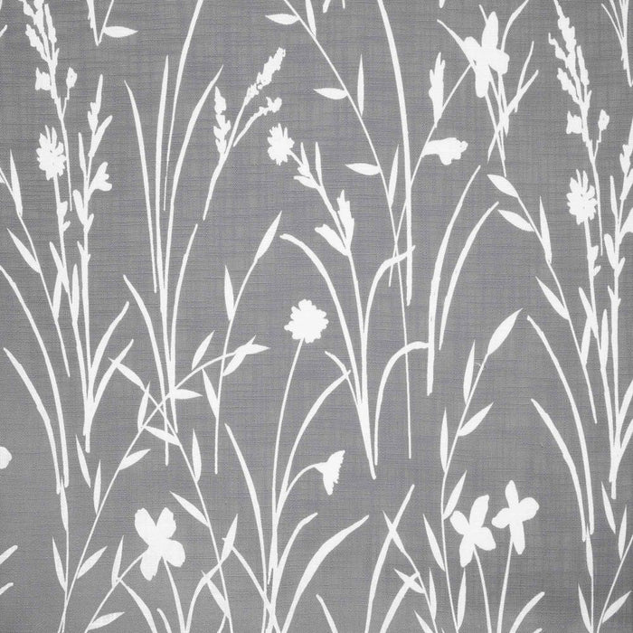 Commonwealth Bradford Floral Printed Top Panel With 8 Matt Silver Grommets - Grey