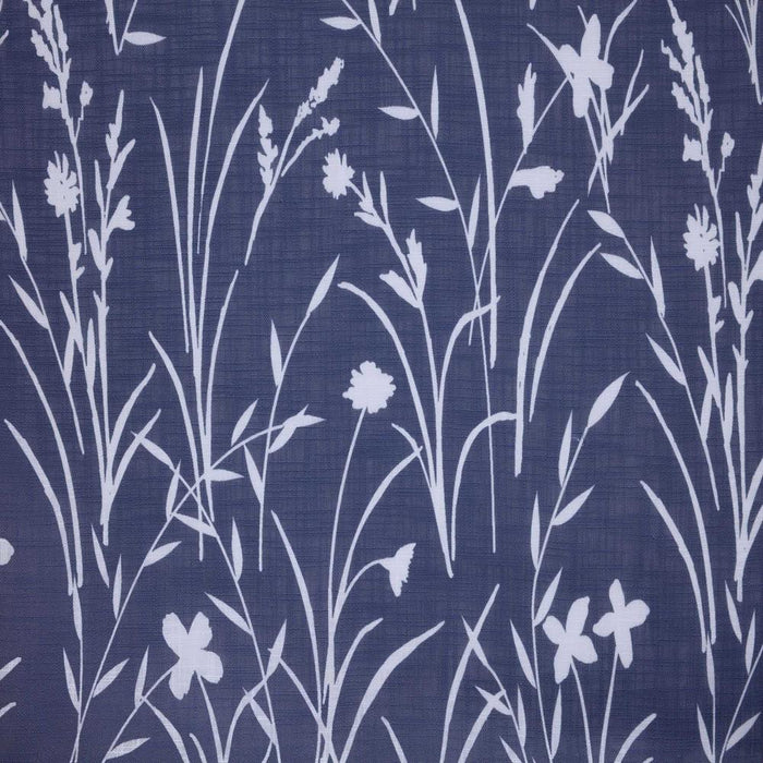Commonwealth Bradford Floral Printed Top Panel With 8 Matt Silver Grommets - Blue