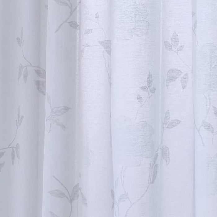 Commonwealth Habitat Triston Window Top Panel With 8 Silver Grommets 1" Side Hems and 3" Bottom Hem - White