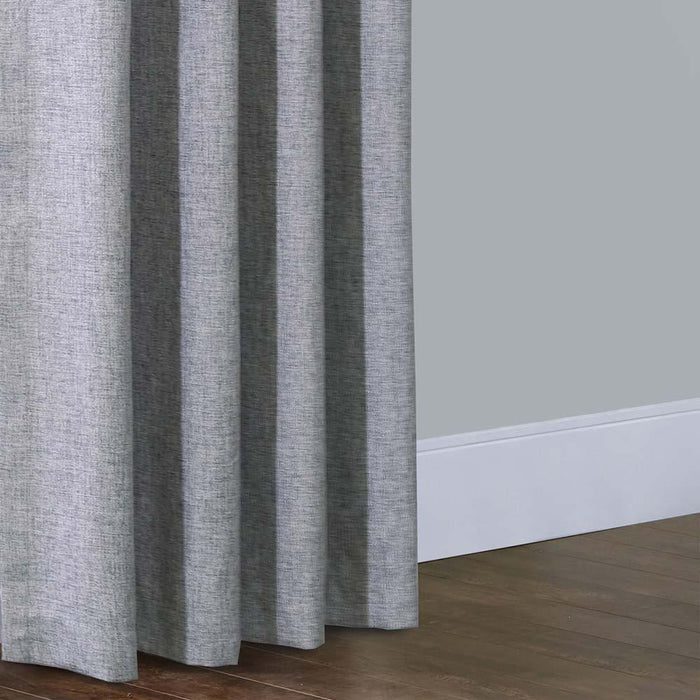 Habitat Linum Solid Textured Inspired Allure Home or Office Light Filtering Grommet Curtain Panel Light Grey