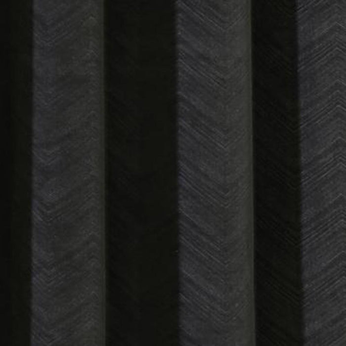 Thermalogic Minuit Luxury Solid Velvet Fabric Chevron Design Room Darkening Grommet Curtain Panel Black