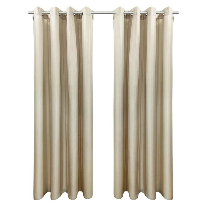 Commonwealth Seascapes Light Filtering Provide Privacy and Shade Grommet Outdoor Panel Pair Linen