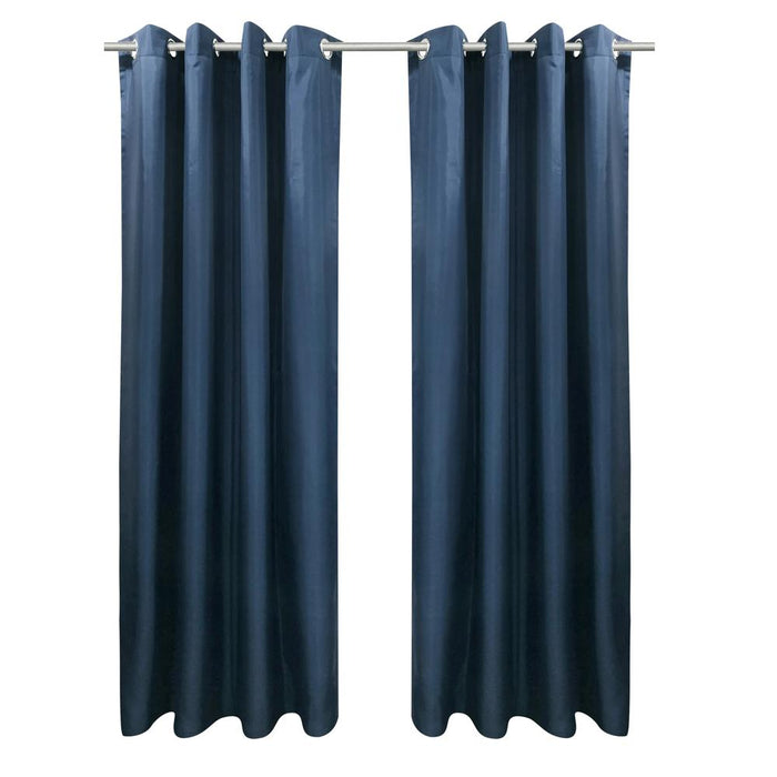 Commonwealth Seascapes Light Filtering Enhance Living Space with Satiny Look Grommet Outdoor Panel Pair Indigo