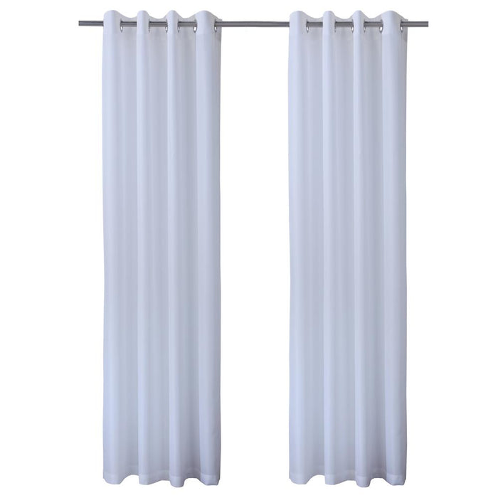 Commonwealth Seascapes Light Filtering Satiny Look and Feel Provide Privacy Grommet Outdoor Panel Pair White