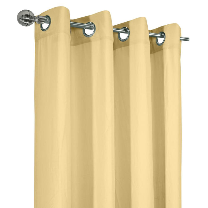 Habitat Harmony Light Filtering Crinkled Texture on Supple Drapeable Flowing Fabric Grommet Curtain Panel Yellow