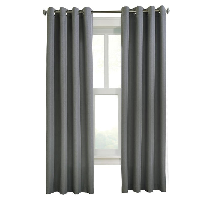 Habitat Margaret Light Filtering Window Treatment Grommet Curtain Panel for Bedroom Charcoal