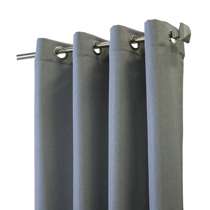 Habitat Margaret Light Filtering Provide Daytime Privacy Woven Textured Pattern Grommet Curtain Panel Grey