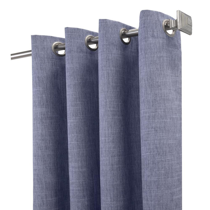 Thermaplus Maya Blackout Grommet Privacy and Sound Dampening Curtain Panel for Bedroom Livingroom Slate Blue