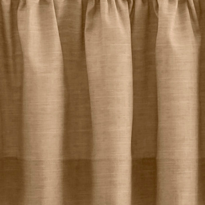 Ellis Lisa Solid Color Poly Cotton 1.5" Rod Pocket Duck Fabric Stylish Tailored Valance 58"x15" Tan