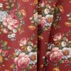 Ellis Bella Rose Elegant Medium Scale Printed Floral Pattern 1.5" Rod Pocket Tier for Windows Red