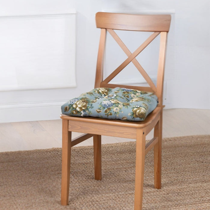 Ellis Bella Rose Stylish Medium Scale Printed Floral Pattern Non-Skid Chair Pad