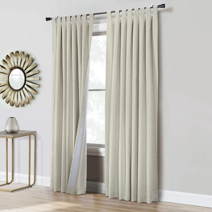 Thermaplus Ventura Blackout Window Treatment Tab Top Curtain Panel for Bedroom Livingroom 52" x 95"