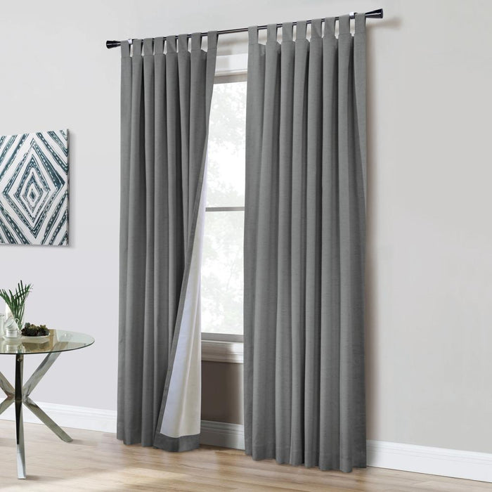 Thermaplus Ventura Blackout Window Treatment Tab Top Curtain Panel for Bedroom Livingroom 52" x 95"