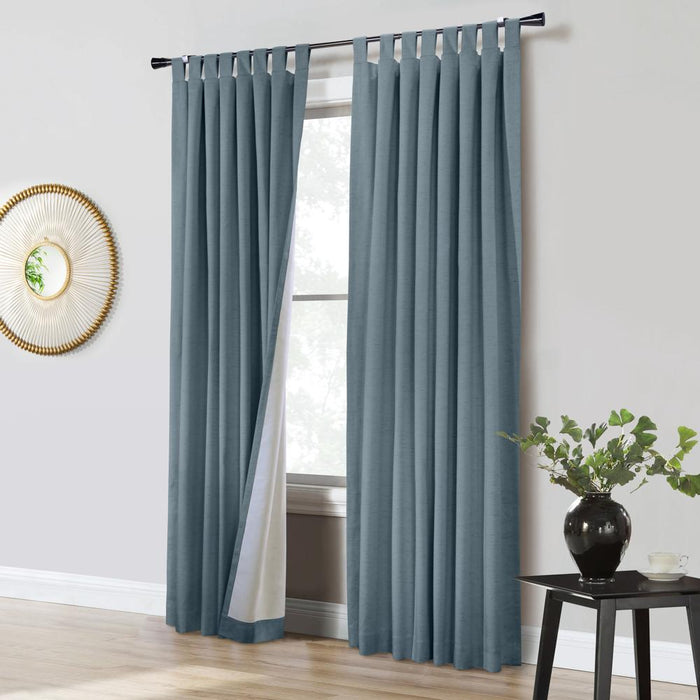 Thermaplus Ventura Blackout Window Treatment Tab Top Curtain Panel for Bedroom Livingroom 52" x 95"