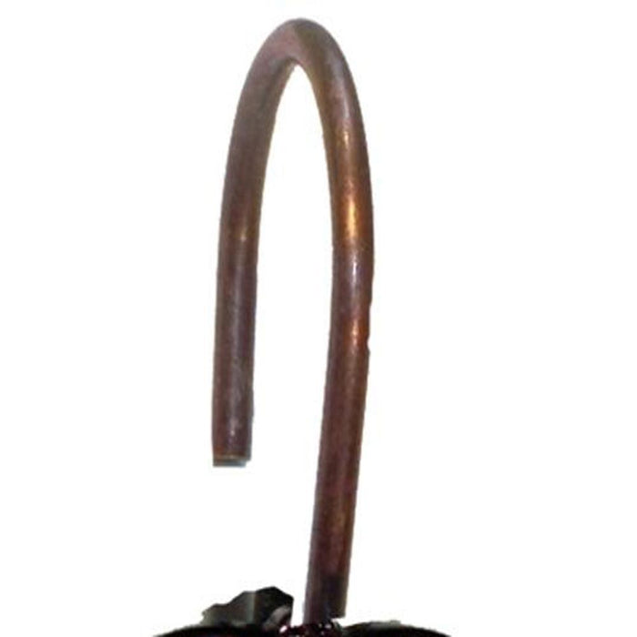 Carnation Home Fashions "Sheffield" Resin Shower Curtain Hooks - Oil Rubbed Bronze 1.5x1.5"