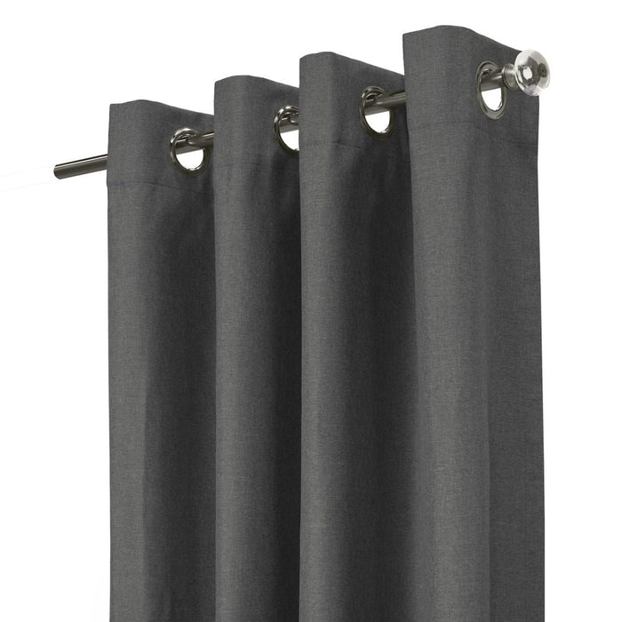 Thermaplus Edison Grommet Premium Quality Blackout Curtains Panel for Bedroom Charcoal