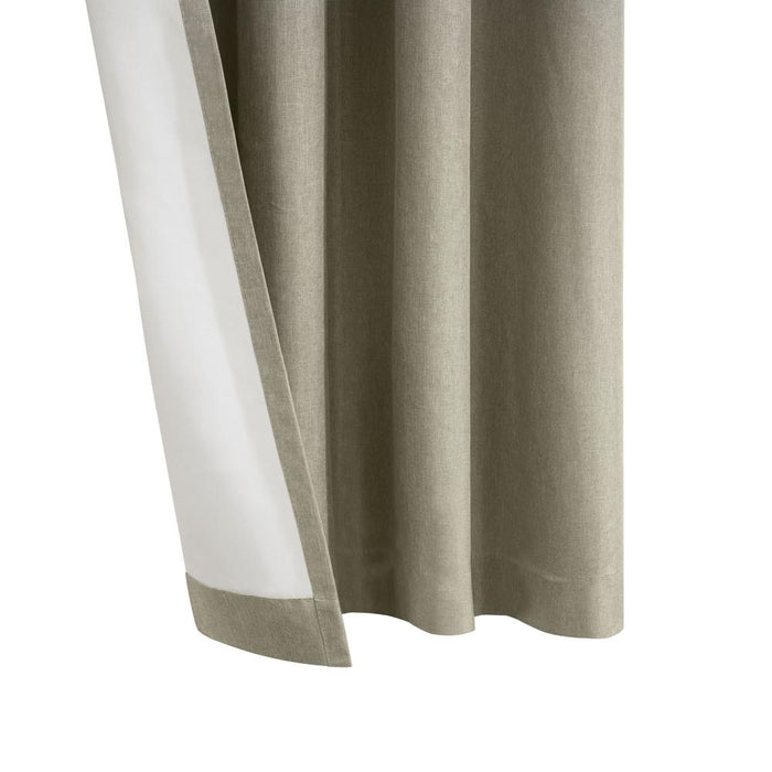 Thermaplus Edison Grommet Premium Quality Blackout Curtains Panel for Bedroom Light Grey