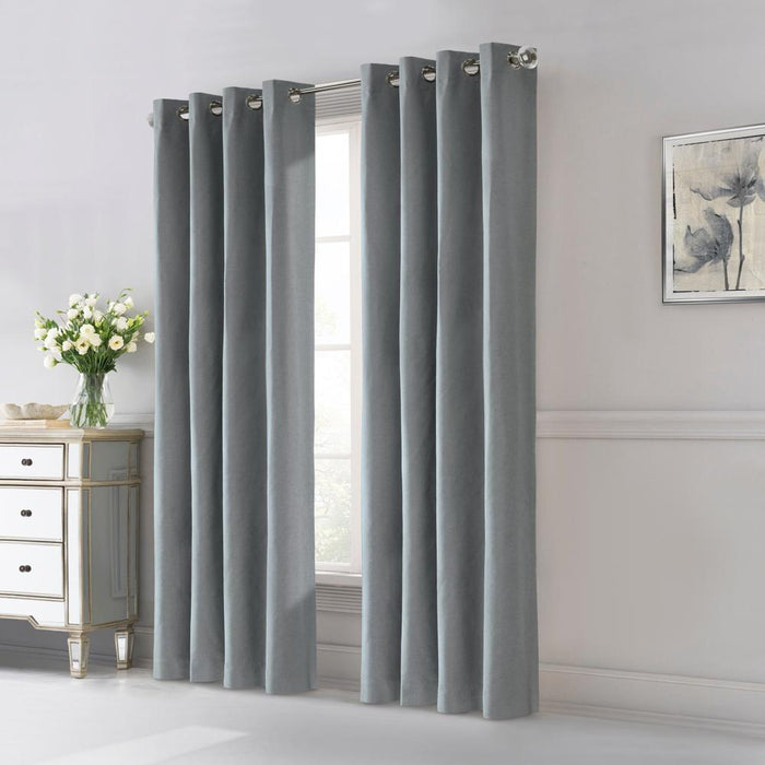 Thermaplus Edison Grommet Premium Quality Blackout Curtains Panel for Bedroom Blue