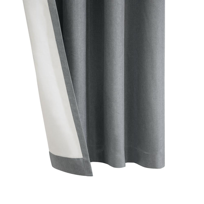 Thermaplus Edison Grommet Premium Quality Blackout Curtains Panel for Bedroom Blue