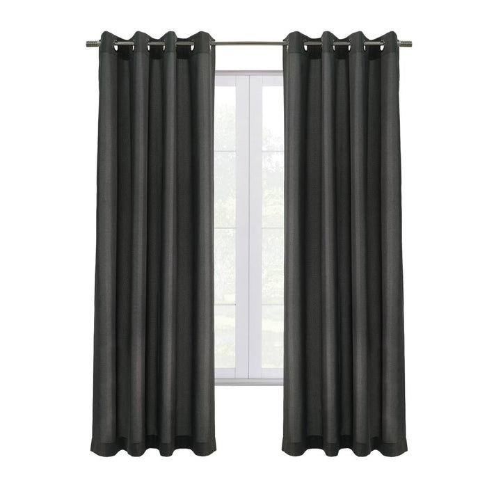 Thermaplus Edison Grommet Premium Quality Blackout Curtains Panel for Bedroom Charcoal