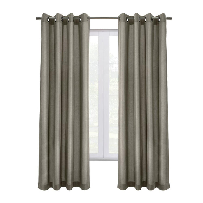 Thermaplus Edison Grommet Premium Quality Blackout Curtains Panel for Bedroom Light Grey