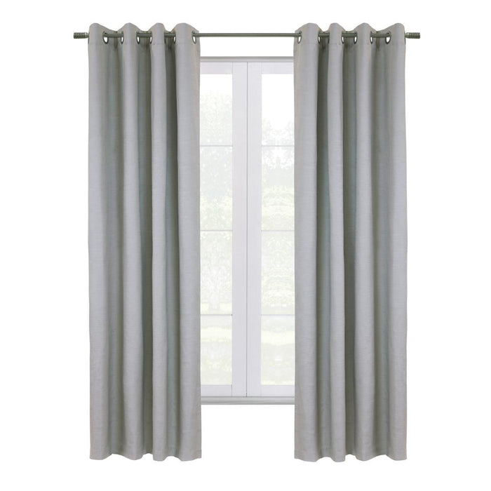 Thermaplus Shadow Window Treatment Blackout Grommet Curtain Panel 52" x 108" for Bedroom Livingroom Grey