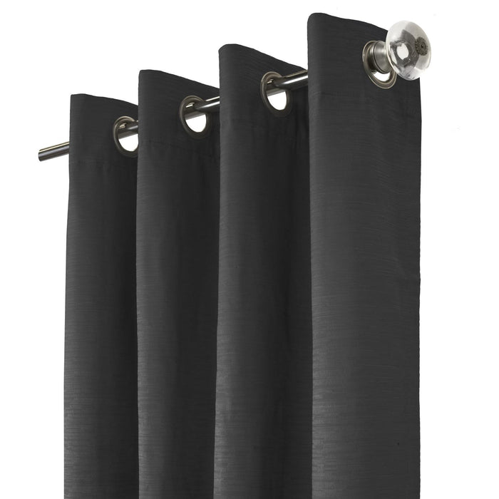Thermaplus Shadow Blackout UV Protection Grommet Curtain Panel for Windows 52" x 63" Black