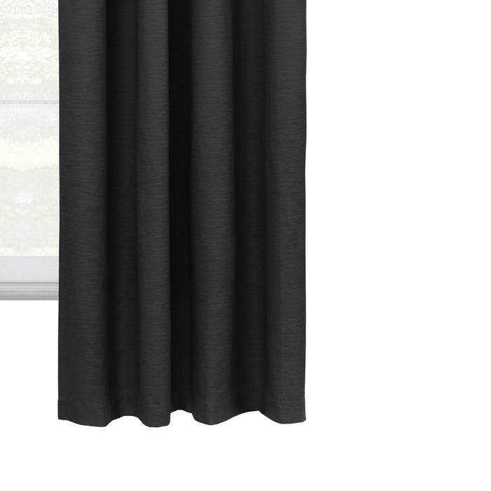 Thermaplus Shadow Blackout UV Protection Grommet Curtain Panel for Windows 52" x 63" Black