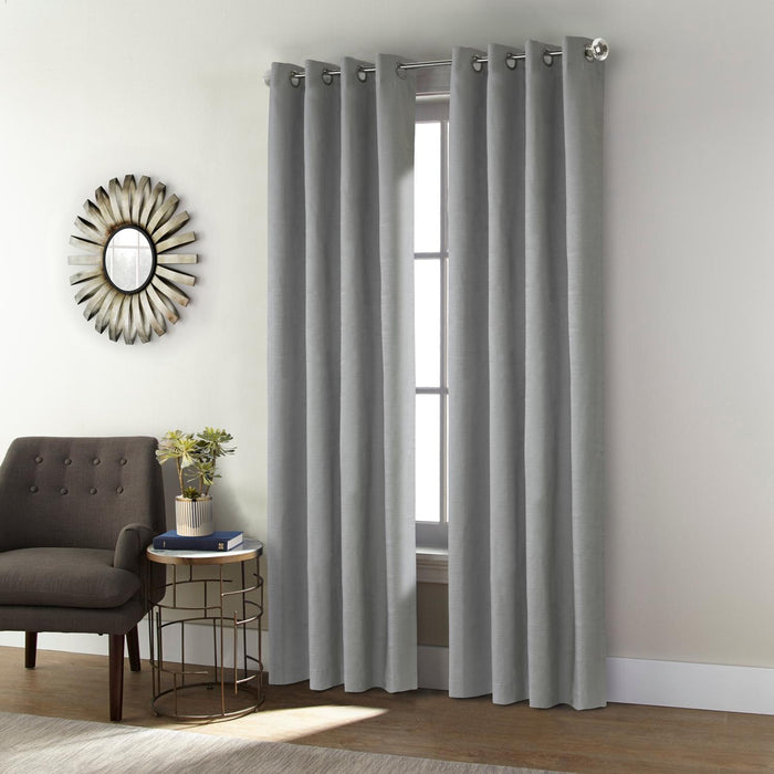 Thermaplus Shadow Blackout UV Protection Grommet Curtain Panel for Windows 52" x 63" Grey