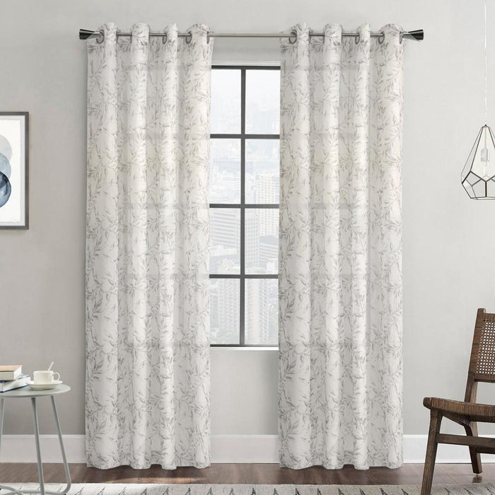 Habitat Jenny Light Filtering Grommet Curtain - Grey