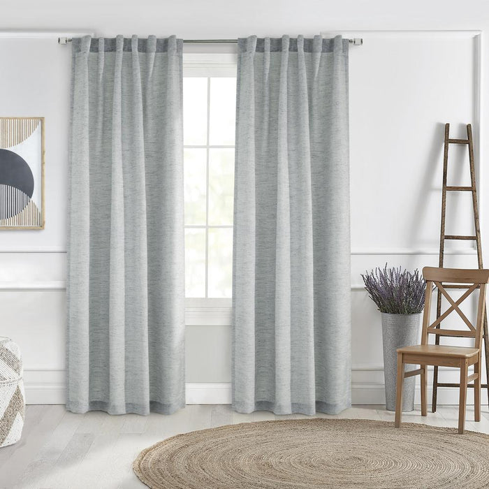Commonwealth Legacy Danbury Light Filtering Dual Header Curtain - Blue