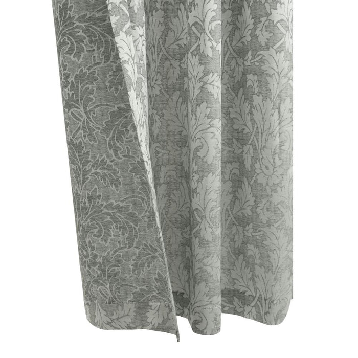Habitat Valencia Light Filtering Provide Daytime Privacy Rich Woven Branch Leaf Design Grommet Curtain Panel Grey