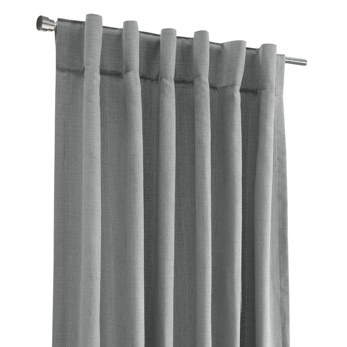 Habitat Mulberry Light Filtering Functional Dual Header Curtain Panel for Windows Grey