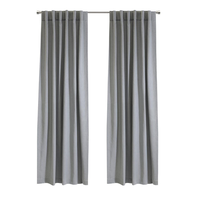 Habitat Mulberry Light Filtering Functional Dual Header Curtain Panel for Windows Grey