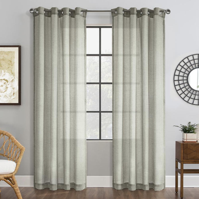 Commonwealth Ambiance Belge Sheer Grommet Curtain - Stone