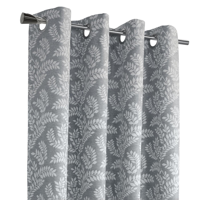 Thermaplus Patricia 100% Blackout UV Protection Grommet Curtain Panel for Windows Silver