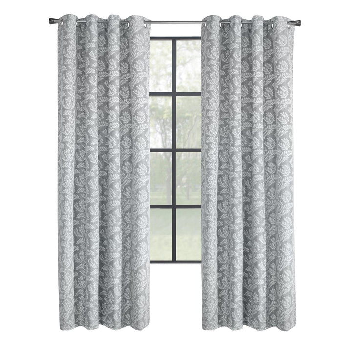 Thermaplus Patricia 100% Blackout UV Protection Grommet Curtain Panel for Windows Silver