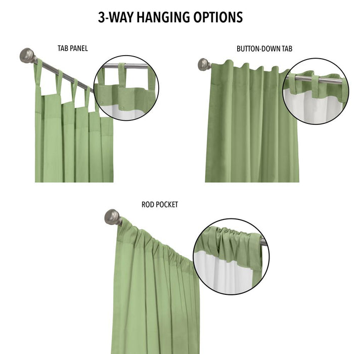 Thermalogic Weathermate Topsions Room Darkening Provides Daytime and Nighttime Privacy Curtain Panel Pair Sage