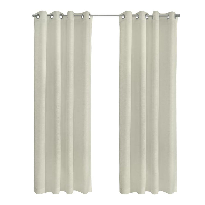 Habitat Boucle Sheer Premium Stylish and Functional Grommet Curtain Panel Off White