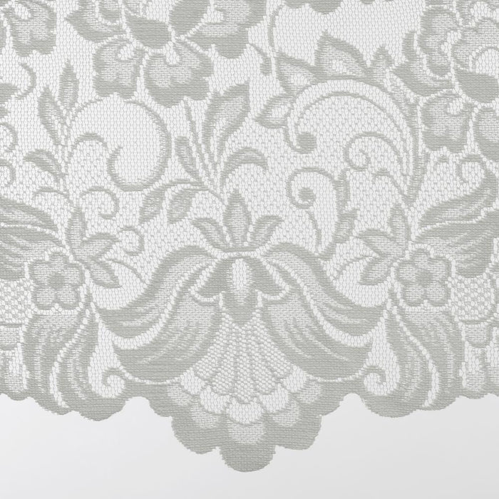 Habitat Limoges Sheer Rod Pocket Timeless Romantic Floral Lace Design Balloon Curtain 55" x 63"