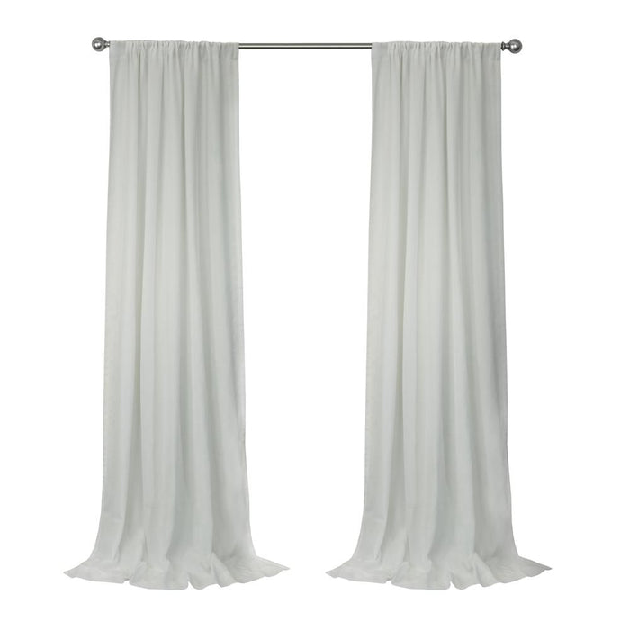 Habitat Sierra Light Filtering Blend of Elegance and Simplicity Slub Texture Dual Header Curtain Panel White