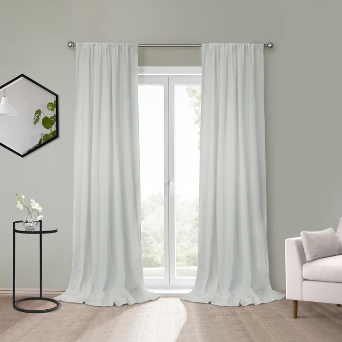 Habitat Sierra Light Filtering Blend of Elegance and Simplicity Slub Texture Dual Header Curtain Panel White