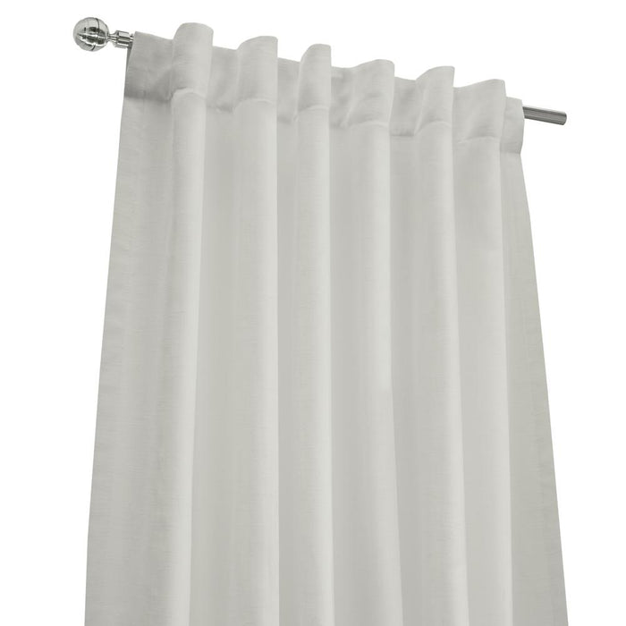 Habitat Sierra Light Filtering Blend of Elegance and Simplicity Slub Texture Dual Header Curtain Panel White