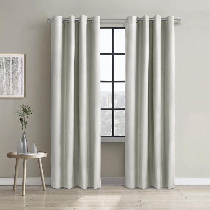 Thermaplus Alpine Blackout Premium Stylish and Functional Grommet Curtain Panel White