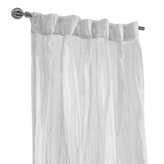 Habitat Paloma Sheer Dual Header Stylish and Functional Curtain Panel White